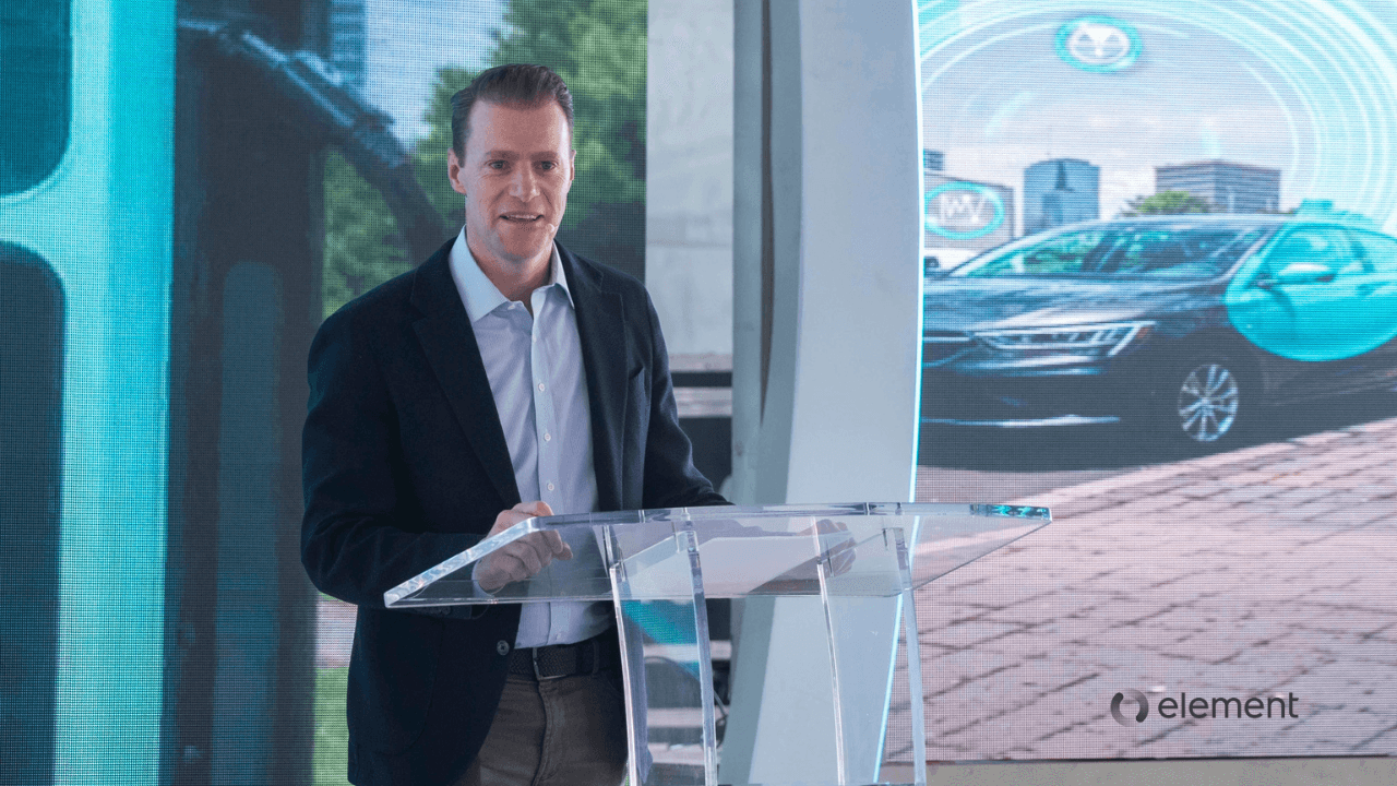 Manuel Tamayo, presidente de Element Fleet México, dando una conferencia en EV Day 2026 Manuel Tamayo, presidente de Element Fleet México, dando una conferencia en EV Day 2026